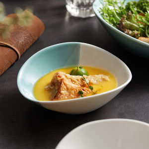 จานเส้นสีดำสไตล์แอฟริกากลางคืนแบบเหนือยุโรป จานเสวยอาหารสำหรับบ้าน จานเสวยอาหารอิตาเลียน จานเสวยอาหารแบบลึก จานเสวยอาหารผู้ใหญ่