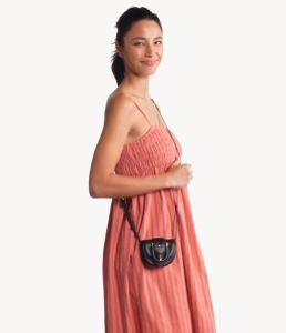 Túi đeo chéo nữ da thật Fossil Harwell ZB1849001 - màu đen