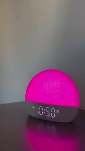 Wake‑Up Light Alarm Clock Sunrise Simulation RGB Night Lamp White Noise Sound Machine Dimmable Digital Clock Snooze Sleep Timer