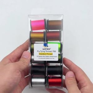12Spool Mix 75D High Tensile Fly Tying Thread #14~#22 Dry Wet Nymph Fly Tying Material High Strength Smooth Waxed Nylon Line