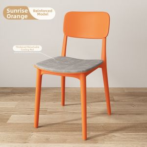 Thickened Plastic Stackable Dining Chair Simple Commercial