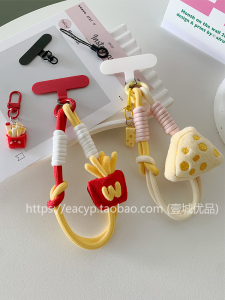 สร้อยข้อมือโทรศัพท์แบบสั้นน่ารัก ผ้าขนแกะ ชิ้นส่วนเสริมโทรศัพท์มือถือ เครื่องประดับโทรศัพท์มือถือสำหรับผู้หญิง สร้อยคอโทรศัพท์มือถือแบบทันสมัย