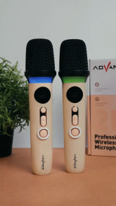 Mic Wireless Murah Isi 2 Mic Karaoke Suara Jernih Anti Noise ADVANCE MIC-U 10 ( ISI 2 MIC ) Wireless Microphone Profesional Mic Tanpa Kabel - Mic / Mik Tanpa Kabel Microphone Double Wireless MIC Bisa Di Cas USB Tipe C ~FSS