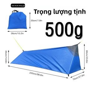 Lều Cắm Trại Siêu Nhẹ 1 Người Thiết Kế Không Cần Khung Bằng Nhôm Sử Dụng Vải Oxford 210D Thích Hợp Cho Hoạt Động Ngoài Trời 3 Mùa