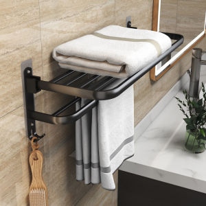 Drill-Free Adhesive Aluminum Towel Rack