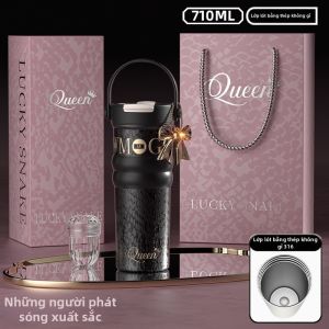 BIZE | Cốc Đựng Nước Kẹp Đôi Có Lớp Sứ Ổn Nhiệt