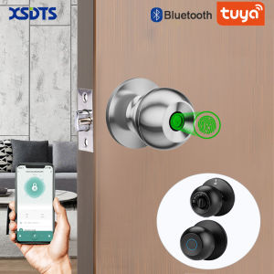 Tuya App Fingerprint Smart Lock with Bluetooth/WIFI KNOB Door Lock Keyless Entry Home House Apartment
