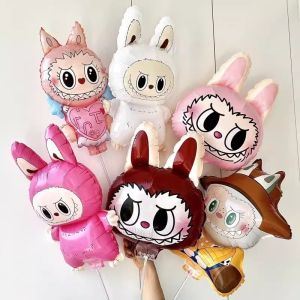 Cute Cartoon Anime Labubu Aluminum Film Balloon Kids Birthday Party Decoration Balloon Baby Shower Inflatable Toy