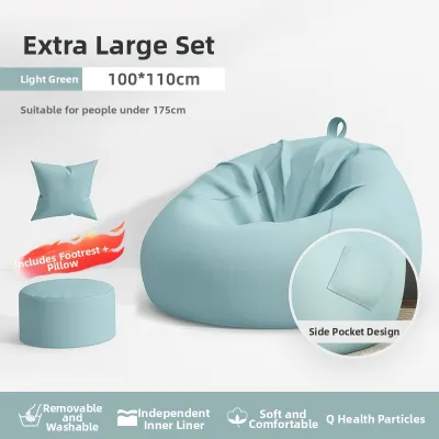LIWAN | Adjustable Reclining Bean Bag Sofa Single