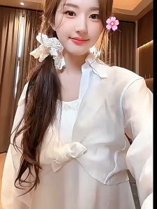 Dây Cột tóc Vải Scrunchies Phối Ren 2 lớp màu trắng đen đơn giản retro cho nữ