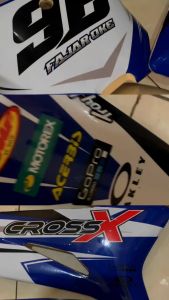 Decal Stiker Motor Viar Cross X 100 old motif keren racing kekinian lapisan tebal super gloss