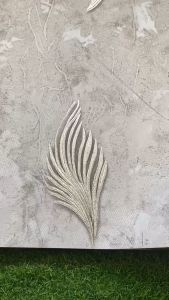 Wallpaper Dinding art DAUN Tcisi Florall Simple Hitam-Putih-Cream Aksen Modern Futuristik Terbaik