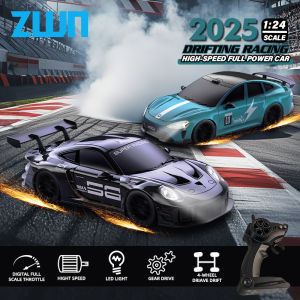 ZWN1/24 RC Car 2.4G High Speed Drift 4WD Remote Control Car With Led Light Radio Controlled Racing Model Boy Toy Best Gif