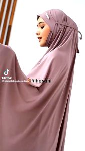 FREE TAS - Mukena Dewasa Khadijah Penutup Dagu Jersey Premium Super Jumbo/Mukena malaysia traveling