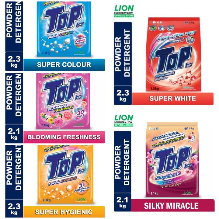 TOP POWDER DETERGENT LAUNDRY SUPER WHITE 2.1kg2.3KG READY STOCK Lazada