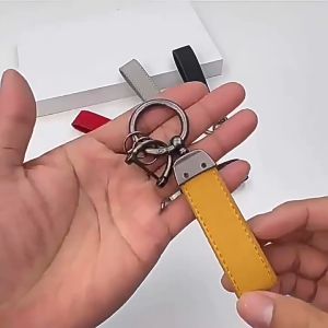 Gantungan Kunci Aksesoris Motor Mobil Kulit PU Suede Leather Luxury Metal Buckle Key Ring JCGK66