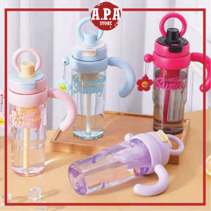 APA Botol Air Plastik Kapasiti Besar Straw & Penapis Water Bottle Plastic Tumbler Large Capacity With Filter School Kids