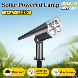 1/2/7 Led Solar Powered Lamp Adjustable Solar Spotlight In-Ground IP65 Waterproof Landscape Wall Light Outdoor Lighting