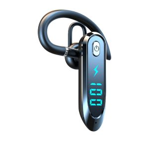 kebidumei | Bluetooth 6.0 Earphone Ear Hook Headphone 270 Degree Rotation LED Display HIFI Stereo Noise Reduction Headset Waterproof Earbud