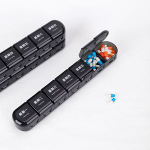 Hộp Thuốc Sức Chứa Lớn Có Thể Tháo 7 Ô Hộp Đựng Thuốc 7 Ngày Một Tuần Hộp Phân Chia Thuốc Đông Y Tránh Ánh Sáng Dầu Cá Nhân Sâm Mỹ Tây