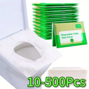 Disposable Toilet Seat Cover Portable Travel Camping Hotel Bathroom Toilet Mat Pads Degradable Soluble Water Toilet Covers Paper