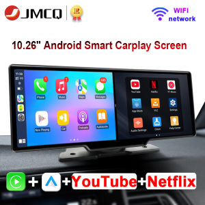 JMCQ Universal 10.26" Android WIFI Car Multimedia Player Bluetooth Wireless Carplay auto Monitor Screen for YouTube for Netflix