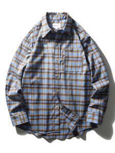 Áo Sơ Mi Kẻ Caro Dáng Rộng Phong Cách Nhật Bản Cổ Điển Cho Nam Tay Dài Mùa Xuân Thu Thường Ngày Nhiều Túi Chất Liệu Polyester