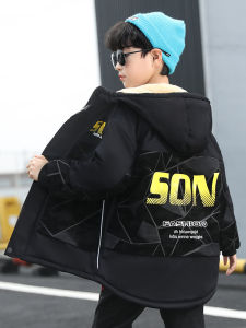 เสื้อแจ็คเก็ตคอร์ดูรอยหนาสำหรับเด็กชายฤดูใบไม้ร่วง/ฤดูหนาว เสื้อผ้าเด็กสไตล์เกาหลี แขนยาว ทรงหลวม ปกขนสัตว์ ปิดซิป ใส่สบาย