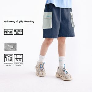 Purrfect diary | Quần Short Nhanh Khô Thoáng Khí Dành Cho Trẻ Em