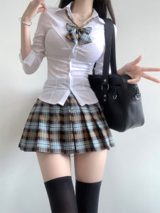 Original Firestar JK Long Sleeve Shirt for Women in Pure Color Slim Fit with Bow Details Regular Collar for 18-24 Birthday Parties