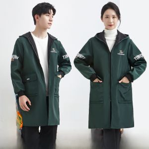 Mens Winter Work Uniform Fleece Lined Dustproof Waterproof Cargo Clothing Large Size Polyester Fiber Zipper Hand Labor Wear