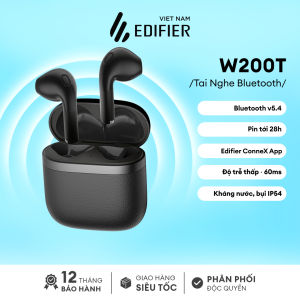 Tai Nghe Bluetooth V5.4 Edifier W200T | Playtime tới 28h | Kháng nước bụi IP54 | Bảo hành 15 Tháng