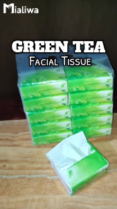 Green Tea Facial Tissue Paper Towel Natural Organic Interfolded Soothing Hypoallergenic Unscented Fragrance-Free Eco-Friendly Tissues Gentle Hydrating Convenient Tissue Pouch For Nose Blowing Facial Cleansing Spills Stains Toilet Paper Crafting Pet Care