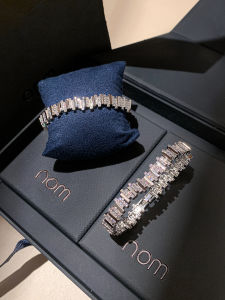 CAFFTI | Silver Cubic Zirconia Metal Bracelet