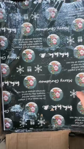 พร้อมส่งจากไทย...กระดาษห่อของขวัญคริสต์มาส สไตล์คริสต์มาสบรรจุภัณฑ์กระดาษ-ปีใหม่อุปกรณ์จัดงานแต่งงานคริสต์มาส-คริสต์มาส