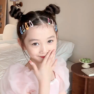 【VanHariacc】ชุดน่ารักสำหรับสาวๆ สีสันสดใส มีลายน้ำหยดและพิมพ์ลาย กิ๊บขนาดเล็ก 12 ชิ้น