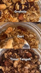 [PAKET 2] Grainnola Timur Tengah 500 Gr Granola With Almond Mete | Sereal Diet Oatmeal Sarapan Sehat