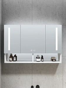 Mirror Cabinet Wall Mounted Storage Cabinet Defogging Mirror With Light Aluminium Bathroom Smart Mirror Cabinet 3DAX