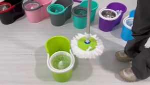 ถังปั่นไม้ม็อบ ไม้ถูพื้นปั่น spin mop ม็อบถูพื้นหมุนได้ 360 องศา ไม้ม๊อบถูพื้น ถังถูพื้น ผ้าไมโครไฟเบอร์