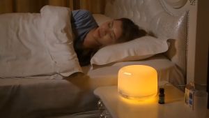 Máy Khuếch Tán Tinh Dầu Cao Cấp Cho Gia Đình và Văn Phòng Công nghệ siêu âm LED 7 Màu Có Điều Khiển