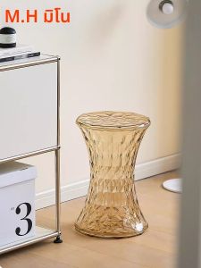 Stool บันไดคริสตัล Acrylic Diamond Crystal Stool โซฟาแบบโปร่งใสสำหรับห้องน้ำ ที่นั่งแบบพับได้ สไตล์ยุโรป ขนาด 38x38x42cm
