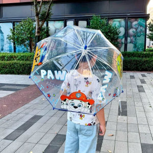 Transparent Long Handle Cartoon Umbrella for Kindergarten And Primary School Children Sunscreen Option Available Home Daily Use