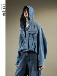 Hooded Loose Casual Vintage Washed Denim Jacket