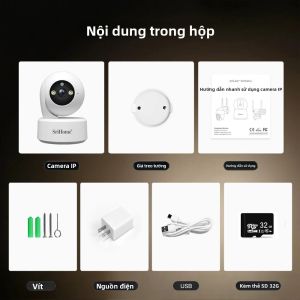 Camera IP WIFI Srihome 8MP UHD PTZ Trong Nhà Camera An Ninh CCTV Với Tầm Nhìn Ban Đêm HD Chức Năng Giám Sát Trẻ Em WIFI Băng Tần Kép 2.4G/5G Zoom Kỹ Thuật Số