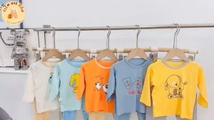 Bộ quần áo dài 5 màu họa tiết đáng yêu cho bé trai bé gái