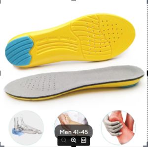 1Pair insole shoes men Sport Insoles Shock Absorption Cushioning Memory Foam Shoes Insole for Men and Women with Velvet Surfaces for Trainers Foot Pain Running Hiking Climbing