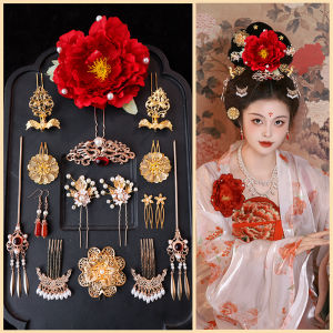 Tang Dynasty Style Hair Accessories Set Flowing Tassel Hairpin Daily Hanfu Hair Accessories Ancient Chinese Costume Styling