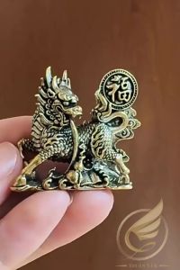 Decor Mini Tượng Nhỏ Phúc Kỳ Lân Phong Thủy Để Bàn Cát Tường Vượng Tài Lộc Bằng Đồng Thau - Đồ Đồng Thuận Tâm