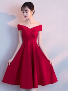 Slimming Mid-Length One-Shoulder Dress for Wedding Parties And Gatherings Small Stature Pure Color Daily Wear A-Line Skirt