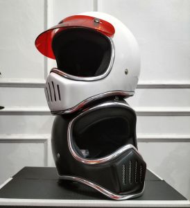 Helm Custom Cakil List Chrome Bogo Dewasa Full Leher